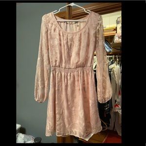 Light pink long sleeve dress